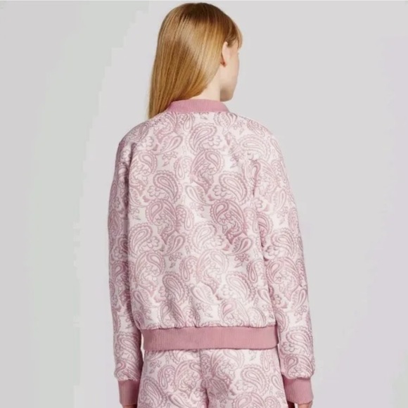Women's Victoria Beckham Target - Blush Floral Jacquard Bomber Jacket - Picture 4 of 12